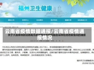 云南省疫情数据通报/云南省疫情通报情况