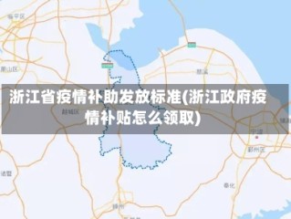 浙江省疫情补助发放标准(浙江政府疫情补贴怎么领取)