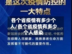 各个省疫情有多少个人/各个省疫情有多少个人感染