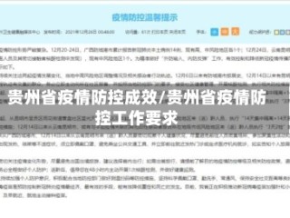 贵州省疫情防控成效/贵州省疫情防控工作要求