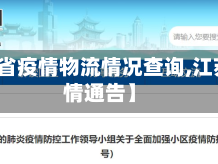 【江苏省疫情物流情况查询,江苏省疫情通告】
