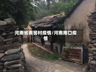河南省南窖村疫情/河南南口疫情