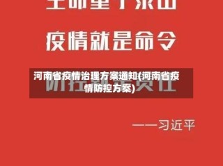 河南省疫情治理方案通知(河南省疫情防控方案)