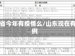 山东省今年有疫情么/山东现在有几例