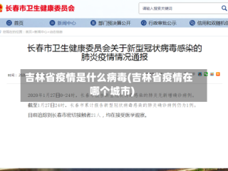 吉林省疫情是什么病毒(吉林省疫情在哪个城市)