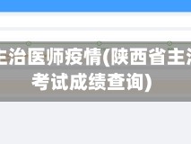 陕西省主治医师疫情(陕西省主治医师考试成绩查询)