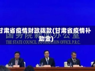 甘肃省疫情财政拨款(甘肃省疫情补助金)