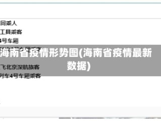 海南省疫情形势图(海南省疫情最新数据)