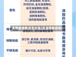 全国各地有疫情的省(各省市有疫情)