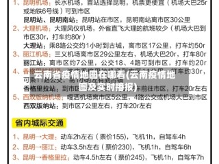 云南省疫情地图在哪看(云南疫情地图及实时播报)