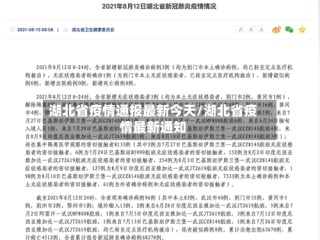 湖北省疫情通报最新今天/湖北省疫情最新通知