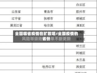 全国哪省疫情在扩散呢/全国疫情的省份