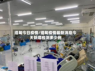 缅甸今日疫情/缅甸疫情最新消息今天新增检测多少例