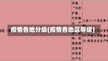 疫情各地分级(疫情各地区等级)