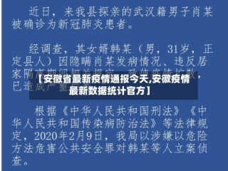 【安徵省最新疫情通报今天,安徽疫情最新数据统计官方】