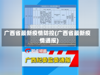 广西省最新疫情防控(广西省最新疫情通报)