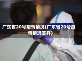 广东省20号疫情情况(广东省20号疫情情况怎样)
