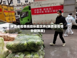 陕西省疫情捐助补助文件(陕西省疫情补助政策)
