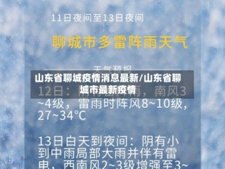 山东省聊城疫情消息最新/山东省聊城市最新疫情