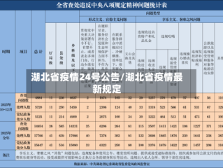 湖北省疫情24号公告/湖北省疫情最新规定