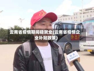 云南省疫情期间稳就业(云南省疫情企业补贴政策)