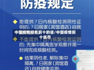 中国疫情排名前十的省/中国疫情前十省市