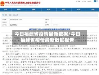 今日福建省疫情最新数据/今日福建省疫情最新数据报告