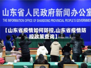 【山东省疫情如何防控,山东省疫情防控政策查询】