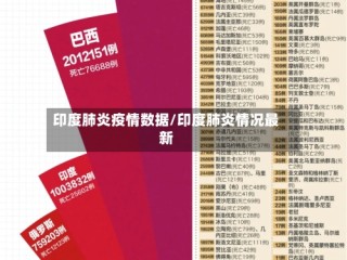 印度肺炎疫情数据/印度肺炎情况最新