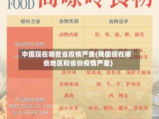 中国现在哪些省疫情严重(我国现在哪些地区和省份疫情严重)