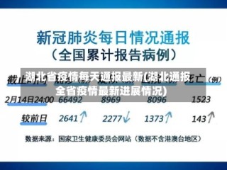 湖北省疫情每天通报最新(湖北通报全省疫情最新进展情况)