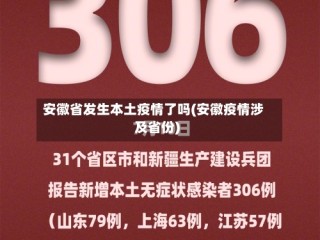安徽省发生本土疫情了吗(安徽疫情涉及省份)