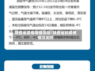 陕西省疫情啥情况呀/陕西省的疫情情况如何