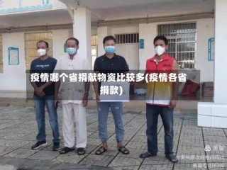 疫情哪个省捐献物资比较多(疫情各省捐款)