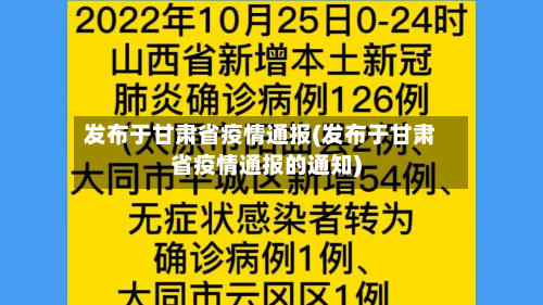 发布于甘肃省疫情通报(发布于甘肃省疫情通报的通知)