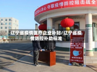 辽宁省疫情医疗企业补贴/辽宁省疫情防控补助标准