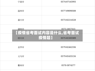 【疫情省考面试内容是什么,省考面试疫情题】