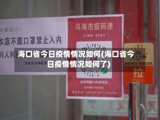 海口省今日疫情情况如何(海口省今日疫情情况如何了)
