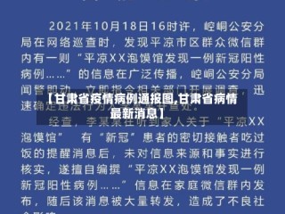 【甘肃省疫情病例通报图,甘肃省病情最新消息】