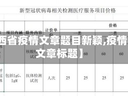 【山西省疫情文章题目新颖,疫情相关文章标题】