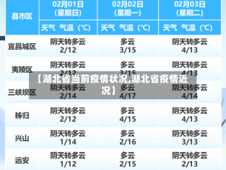 【湖北省当前疫情状况,湖北省疫情近况】