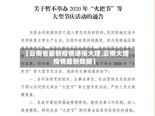 【云南省最新疫情通报大理,云南大理疫情最新数据】