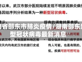 湖南省邵东市肺炎疫情/湖南邵东新型冠状病毒最新消息