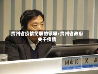 贵州省疫情免职的领导/贵州省政府关于疫情