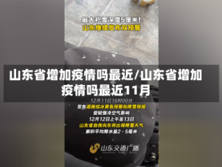 山东省增加疫情吗最近/山东省增加疫情吗最近11月