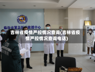 吉林省疫情严控情况查询(吉林省疫情严控情况查询电话)