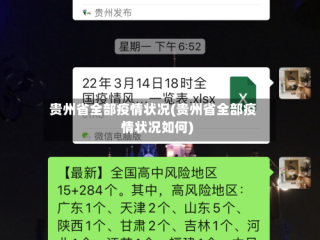 贵州省全部疫情状况(贵州省全部疫情状况如何)