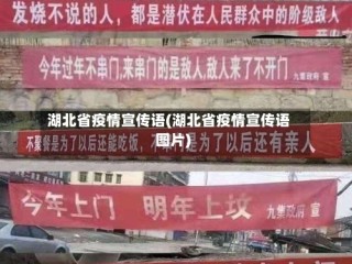 湖北省疫情宣传语(湖北省疫情宣传语图片)