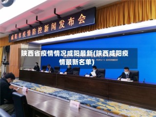 陕西省疫情情况咸阳最新(陕西咸阳疫情最新名单)