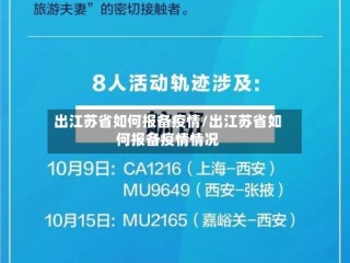 出江苏省如何报备疫情/出江苏省如何报备疫情情况
